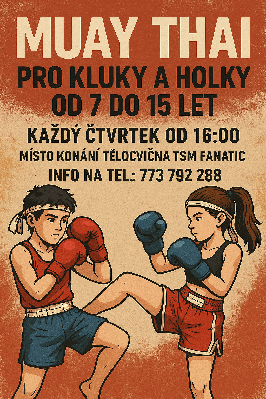 Kick box - rozjeli jsme další trénink pro kluky a holky od 7 let